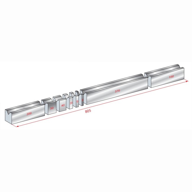 Matrice 1V type AMADA neuve ARROW référence 2025 Lg 805 Fractionné