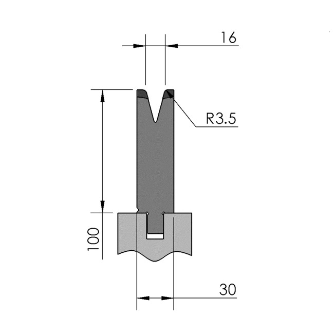 Matrice type Wila Arrow OZU353 Lg 550 fractionné