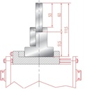 Support matrice à inserts type AMADA ARROW N°3173 Lg 415