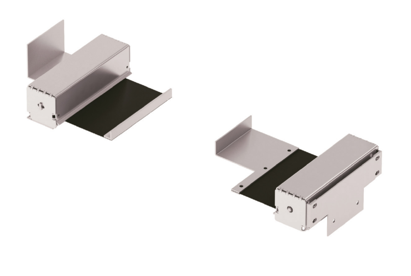 Enrouleur de protection pour barre d'avance de tour - avec boîte - à installer des deux côtés du chariot longitudinal N. 2 Couvercle à enroulement avec bande L 1500 H 200 mm.