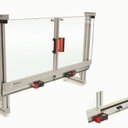 Protection pour rectifieuse planes - disponible avec système d'ancrage double Dispositif de sécurité L 1600 x 250 H 660 mm.   - avec n. 2 micro-interrupteurs de sécurité