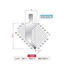 Poinçon type Amada Arrow N°1020 Lg 805 Fractionné