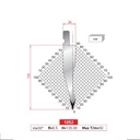 Poinçon type Amada neuf Arrow référence 1052 Lg 805 Fractionné