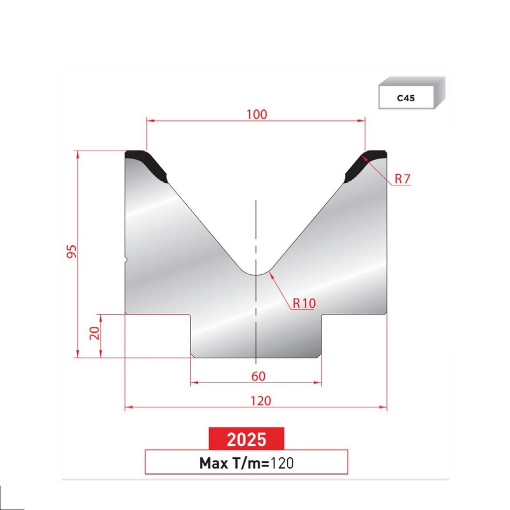 Matrice 1V type AMADA ARROW N°2025 Lg 415