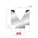 Matrice 1V type AMADA neuve ARROW référence 2089 Lg 805 Fractionné