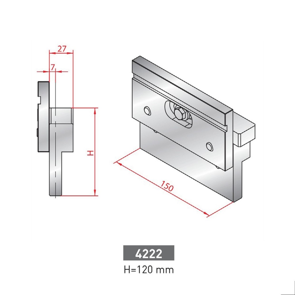 Intermédiaire Type Amada N°4222 H=120