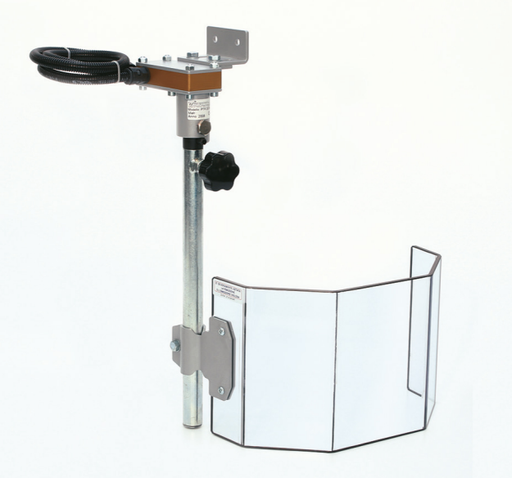 [2NMPER_PTR20_350] Protecteur de sécurité pour perceuses radiales - avec système de bras télescopique Bouclier Ø 350 H 240 mm.  - avec micro-interrupteur de sécurité