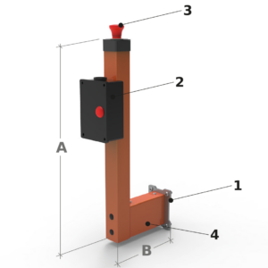 [2NMTOU_CKH02/S] DISPOSITIF DE SÉCURITÉ POUR TOUR - VERSION LÉGÈRE - À FIXER SUR LA MACHINE Porte-clef du mandrin - Pour permettre à la clef de la broche du tour d'être placée en toute sécurité. Avec micro-interrupteur de sécurité - NO STD DIM.