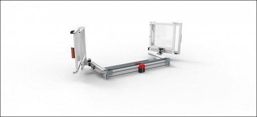 [2NMFRA_PFR80/830] Protecteur de levage vertical avec ressorts à gaz - Pour fraiseuses universelles Protecteur de fraisage - Dimensions du bouclier 800 x 290 H 300 mm.   - Avec micro-interrupteur de sécurité n. 2 NC