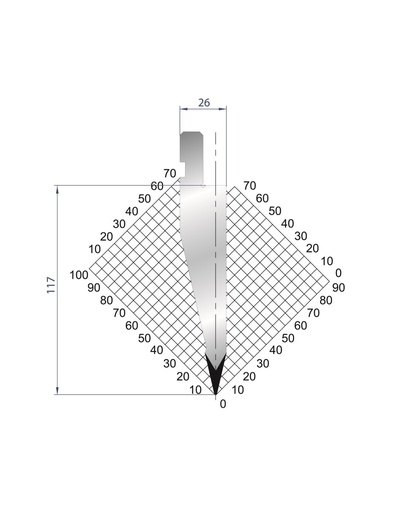 [2NTPLI_EUROSTAMP1178] Poinçon type Amada neuf Arrow référence 1178 Lg 835