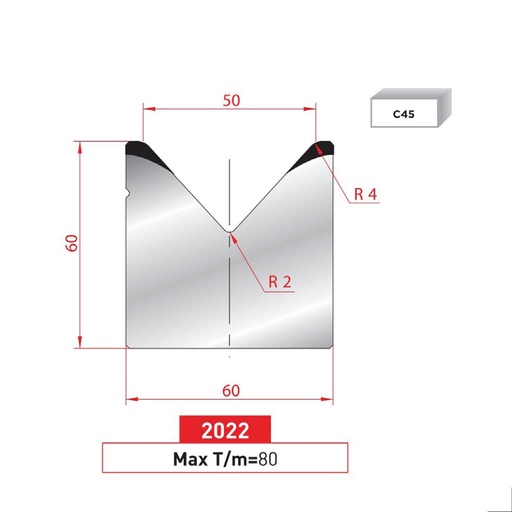 [2NTPLI_EUROSTAMP2022_1M] Matrice 1V type AMADA neuve ARROW référence 2022 Lg 415