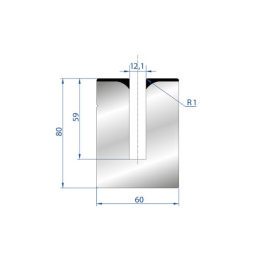 [2NTPLI_EUROSTAMP3178_1M] Matrice à pli écrasé neuve type WILA neuve ARROW référence 3178 Lg 415
