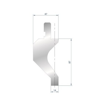 [2NTPLI_EUROSTAMP1091_1] Porte outils à rayonner type AMADA neuf ARROW référence 1091 Lg 410