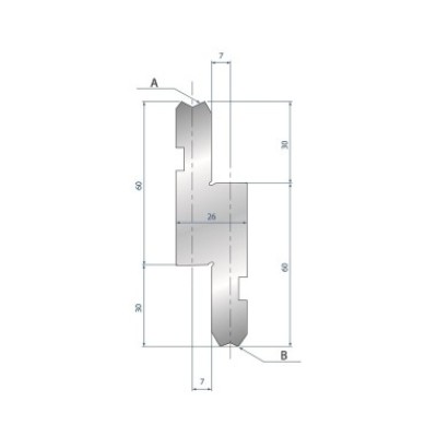 [2NTPLI_EUROSTAMP1155_1] Porte outils à rayonner type AMADA neuf ARROW référence 1155 Lg 410
