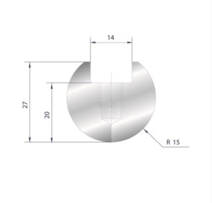 [2NTPLI_EUROSTAMP1038_1] Outil à rayonner ARROW N°1038 Lg 415