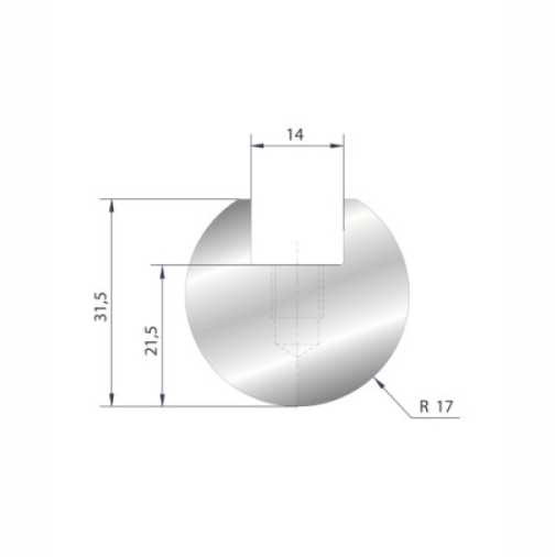 [2NTPLI_EUROSTAMP1111_1] Outil à rayonner neuf ARROW référence 1111 Lg 415