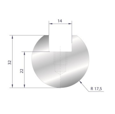 [2NTPLI_EUROSTAMP1039_1] Outil à rayonner ARROW N°1039 Lg 415